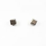 Iosif.Cubic silver earrings with rhodium plated