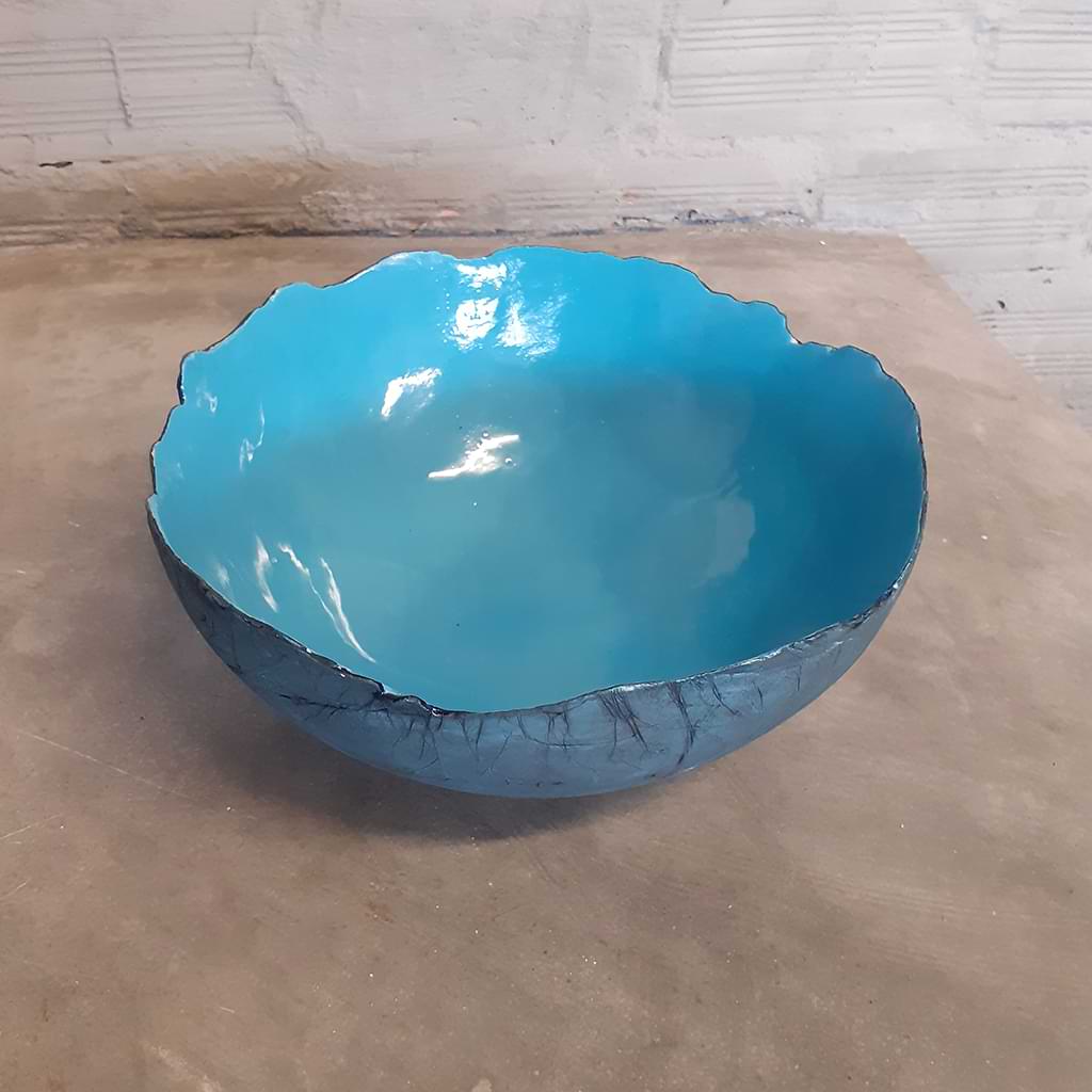 Nikolas Bliatkas. Ceramic bowl for food in turquoise color.